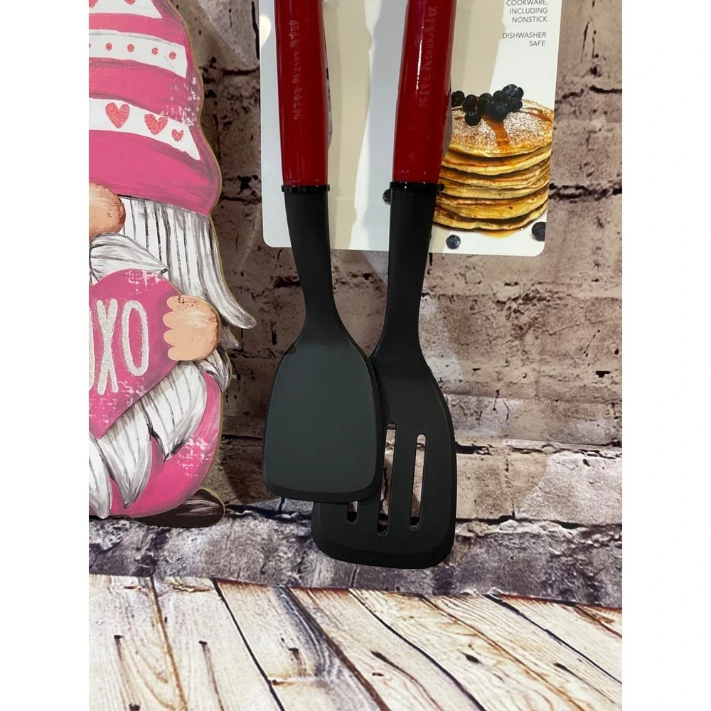 KITCHENAID RED Slotted Turner & Short Turner Model # KQ359OHERA VHTF 2Pc. Tools